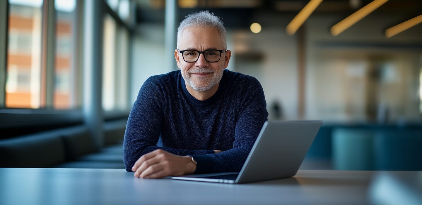 Insurance broker at the office