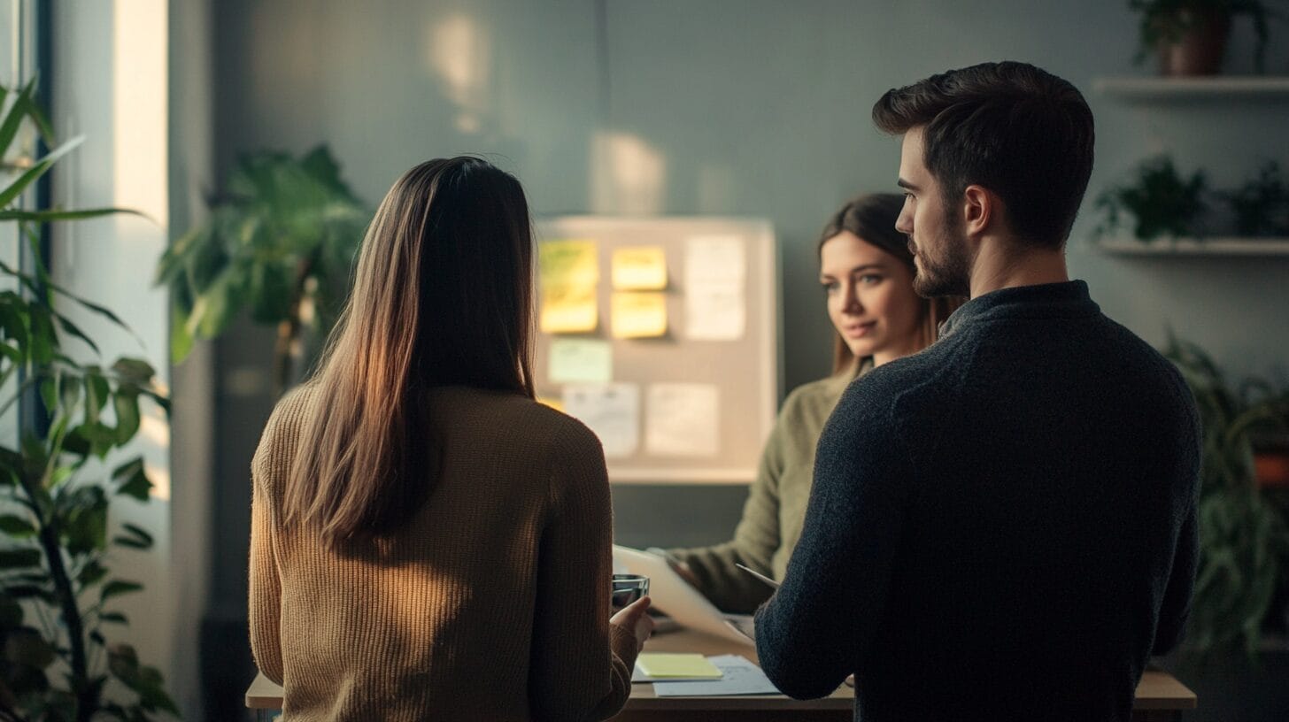 People working at a startup