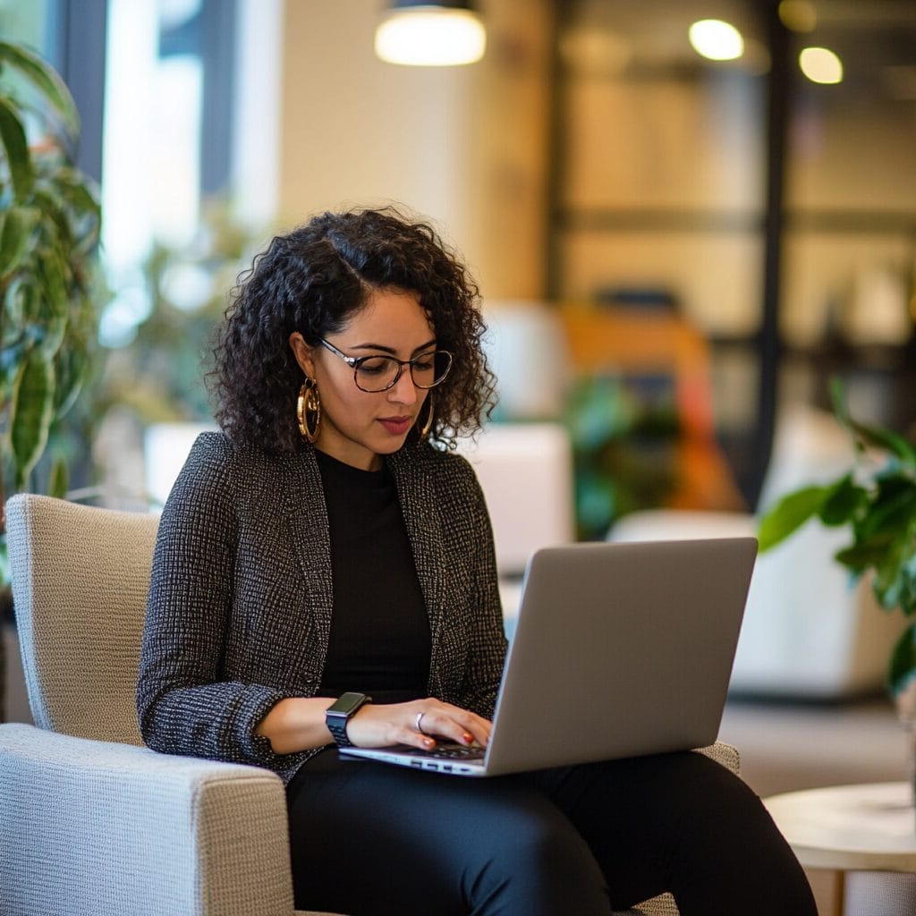 Person working at a startup