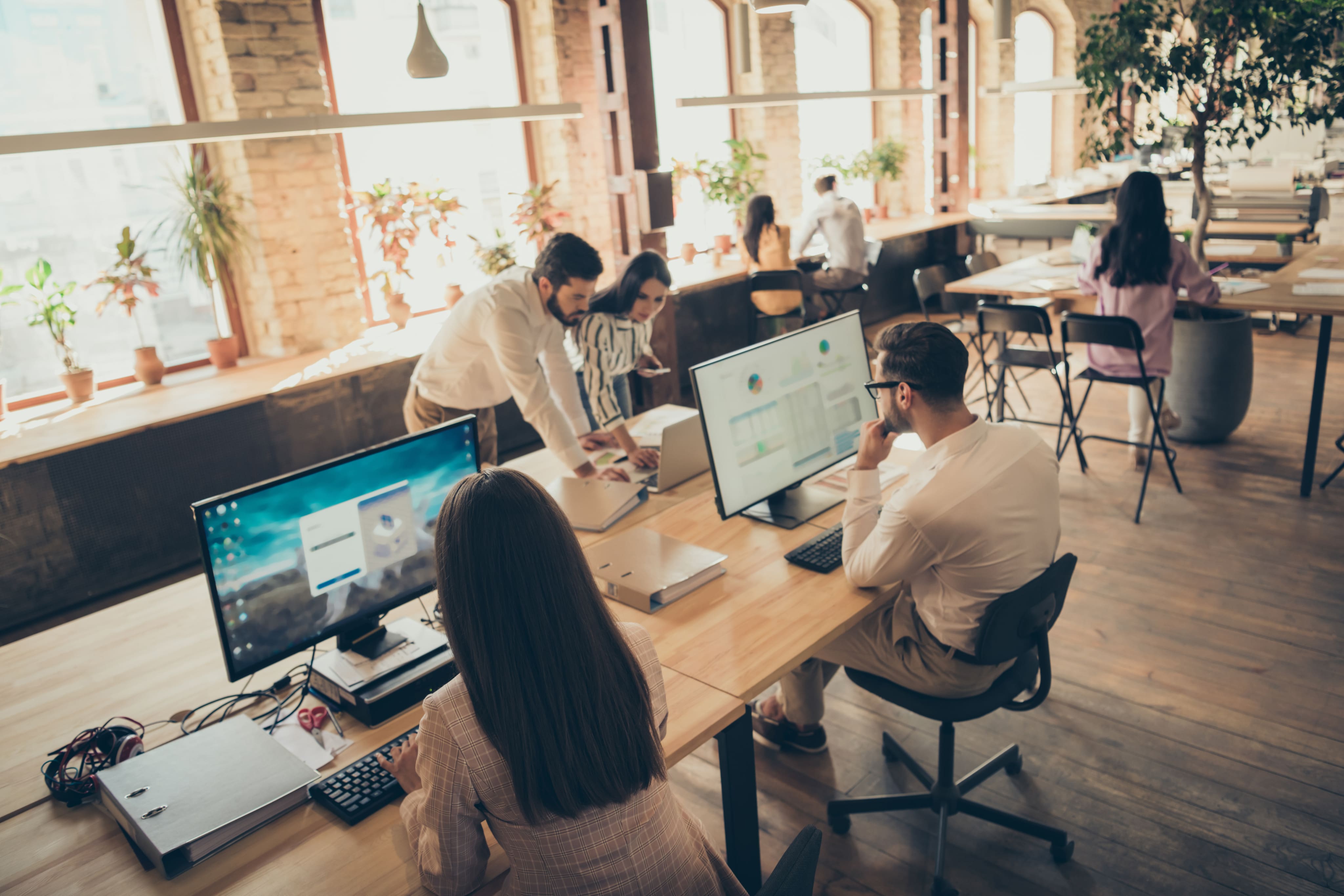 People in a US tech office