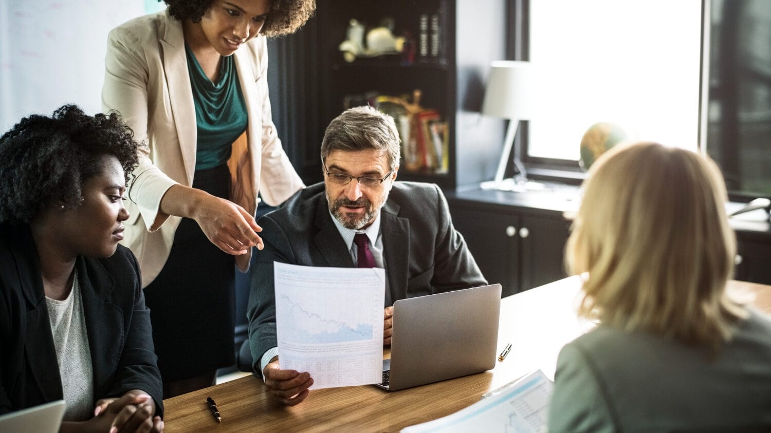 Lawyers professional liability discussion during law firm strategy meeting